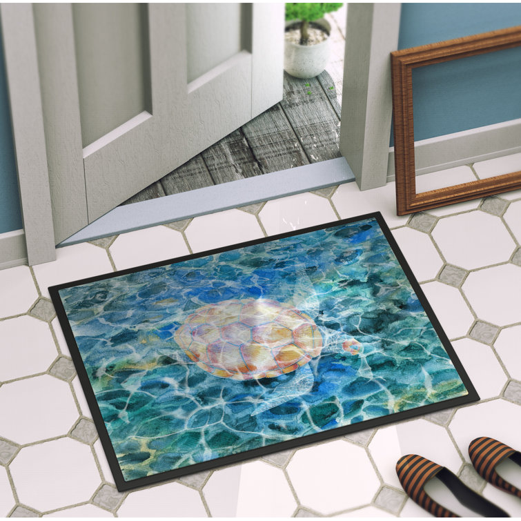 East Urban Home Sea Turtle Under water NonSlip Outdoor Door Mat